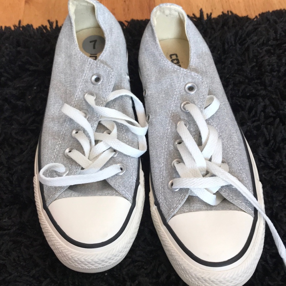 Grey denim converse
